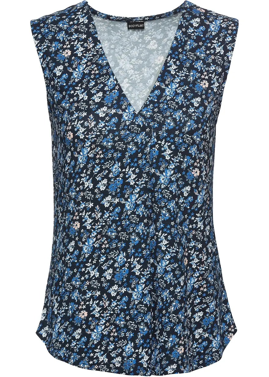 Top in blau von vorne - bonprix
