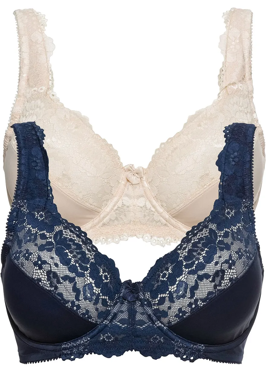 Minimizer BH mit Bügel (2er Pack) in blau - bonprix