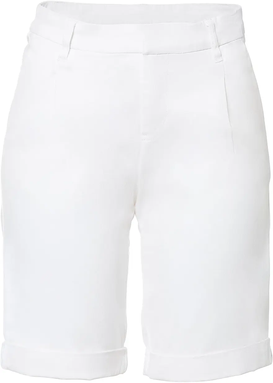 Stretch-Bermuda in weiß von vorne - bonprix