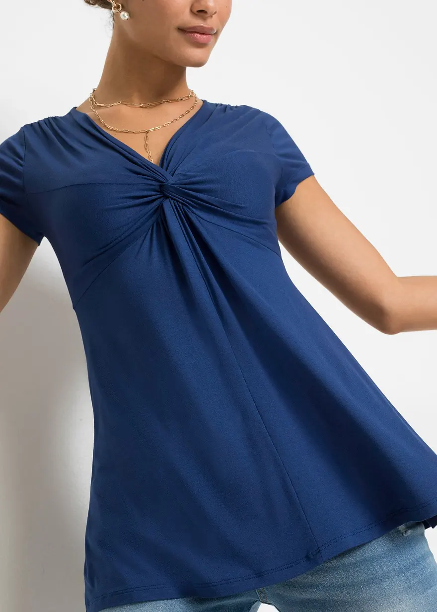 Shirt aus Viskose-Mix in blau (Detailaufnahme) - bonprix