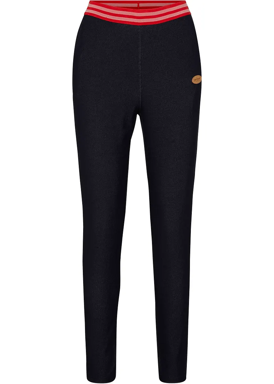 Leggings in Jeansoptik in blau von vorne - bonprix