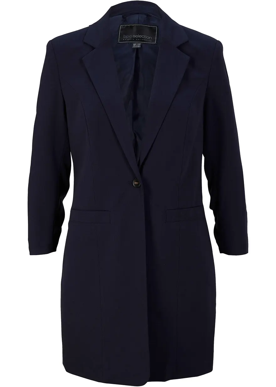 Long-Blazer in blau von vorne - bonprix
