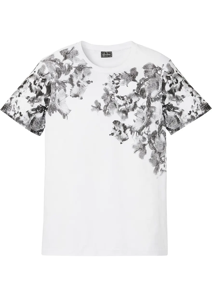 T-Shirt, Slim Fit in weiß von vorne - bonprix