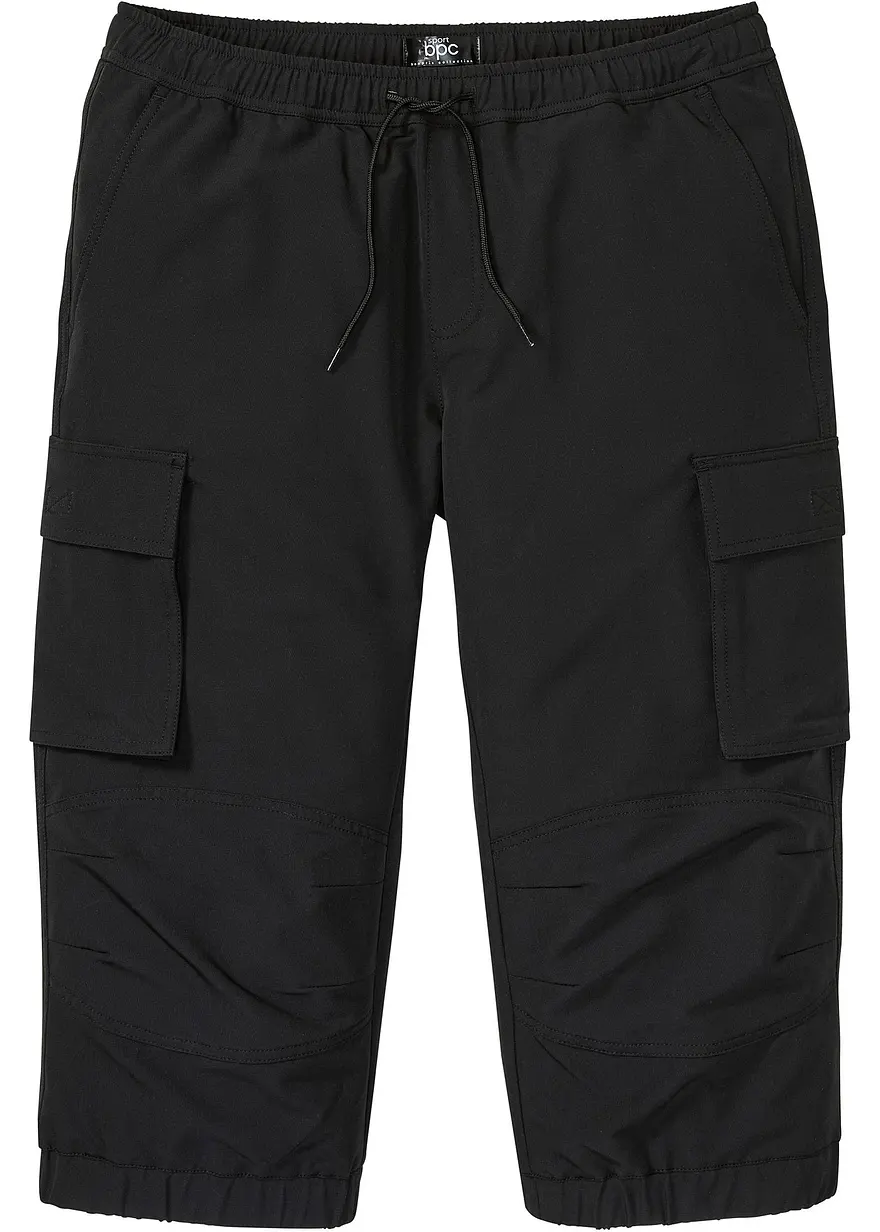 wasserabweisende 3/4-Funktionshose, Regular Fit in schwarz von vorne - bonprix
