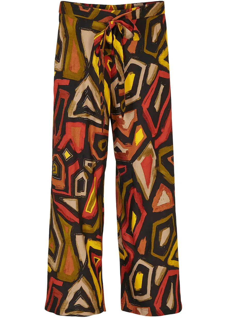 Viscose-Culotte in rot von vorne - bonprix