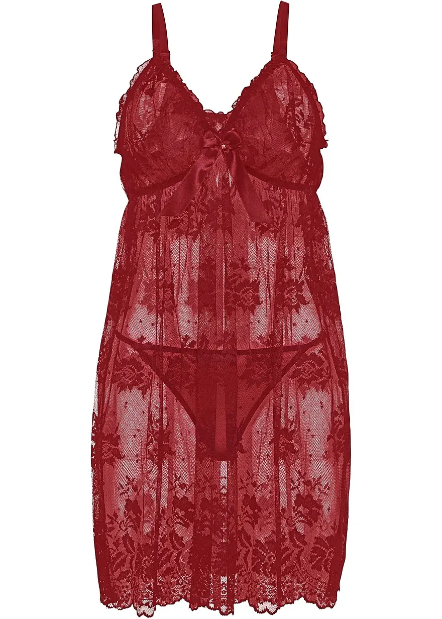 Negligé in rot von vorne - VENUS