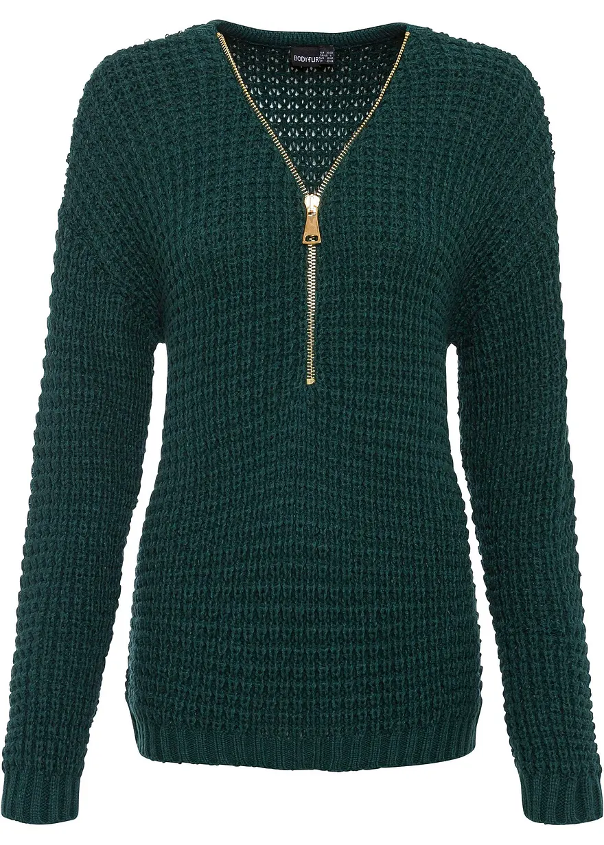 Pullover in grün von vorne - bonprix
