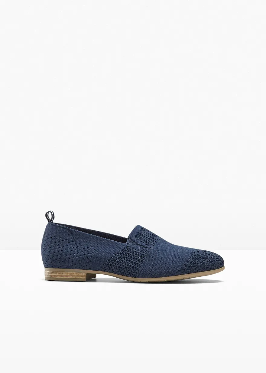 Jana Loafer in bequemer Weite in blau von vorne - Jana