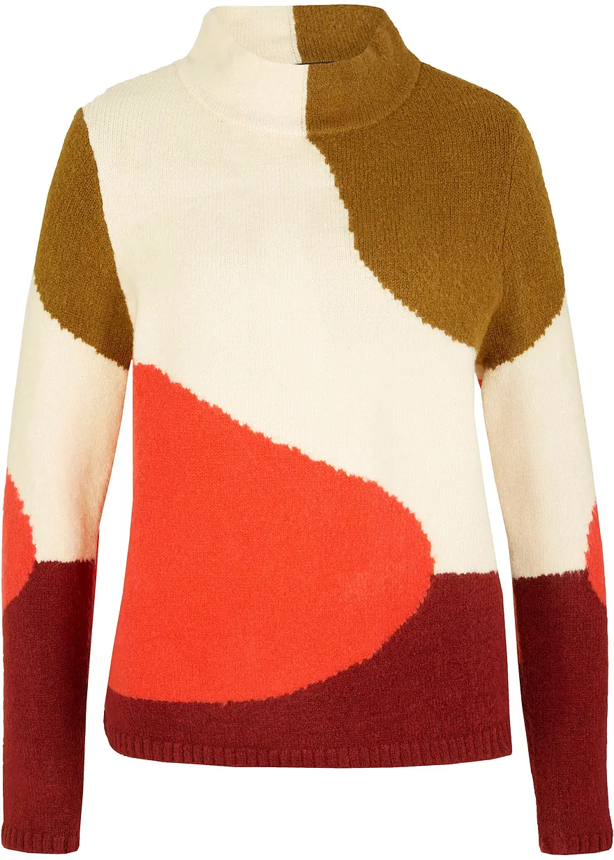 Pullover in rot von vorne - bonprix
