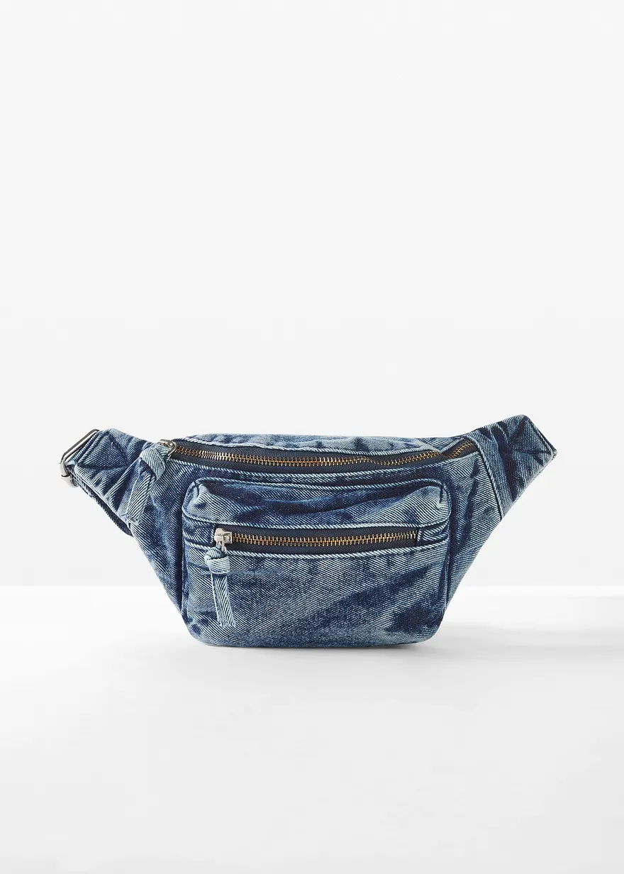 Bauchtasche in blau von vorne - bonprix