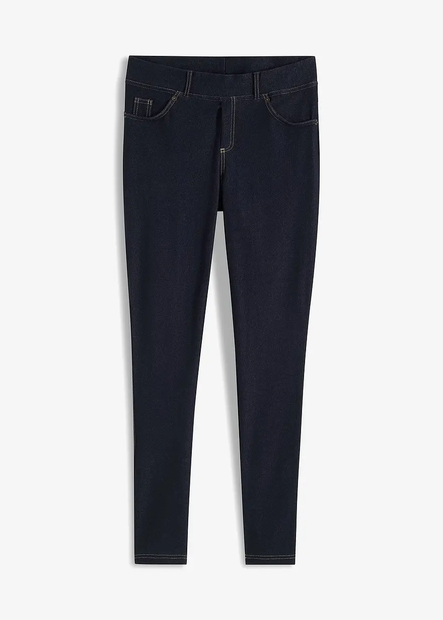 Leggings in Jeansoptik in blau von vorne - bonprix