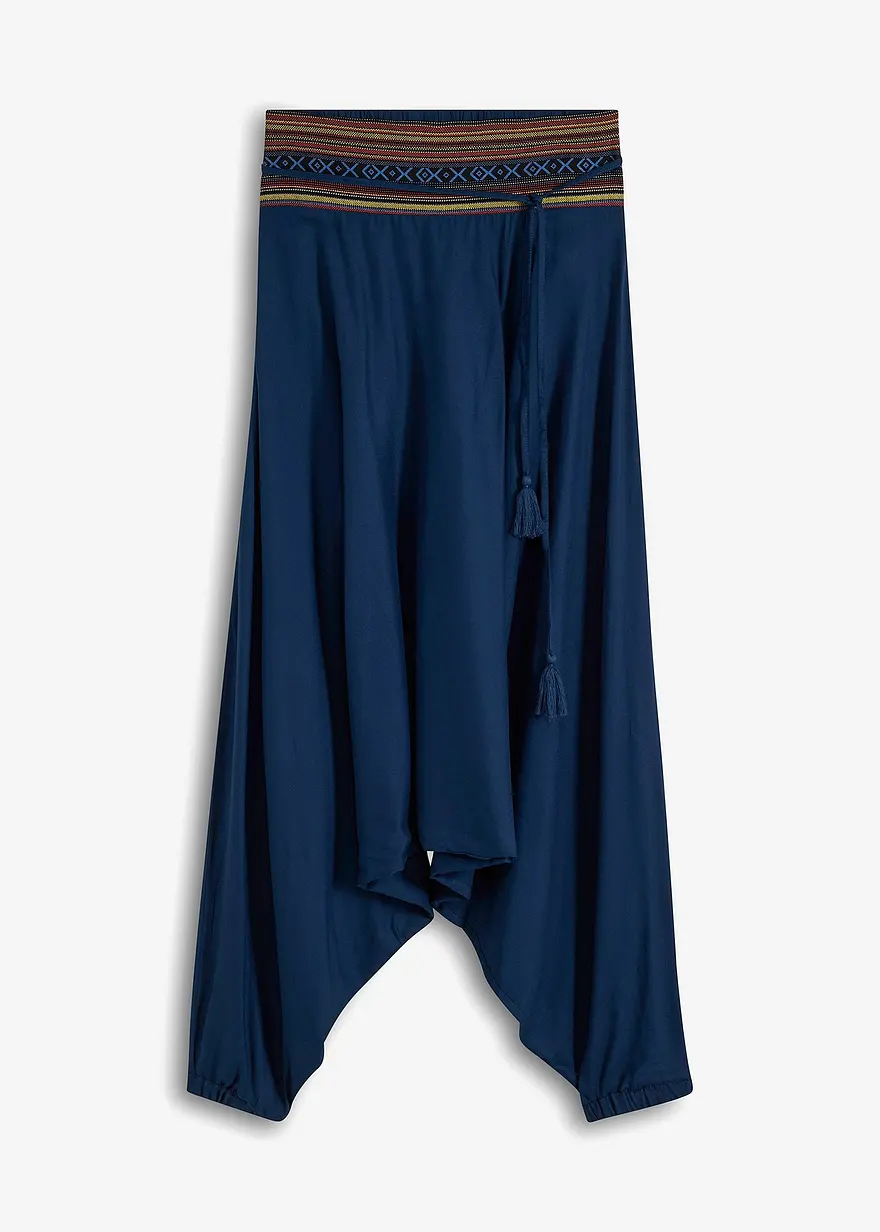 Haremshose in blau von vorne - bonprix