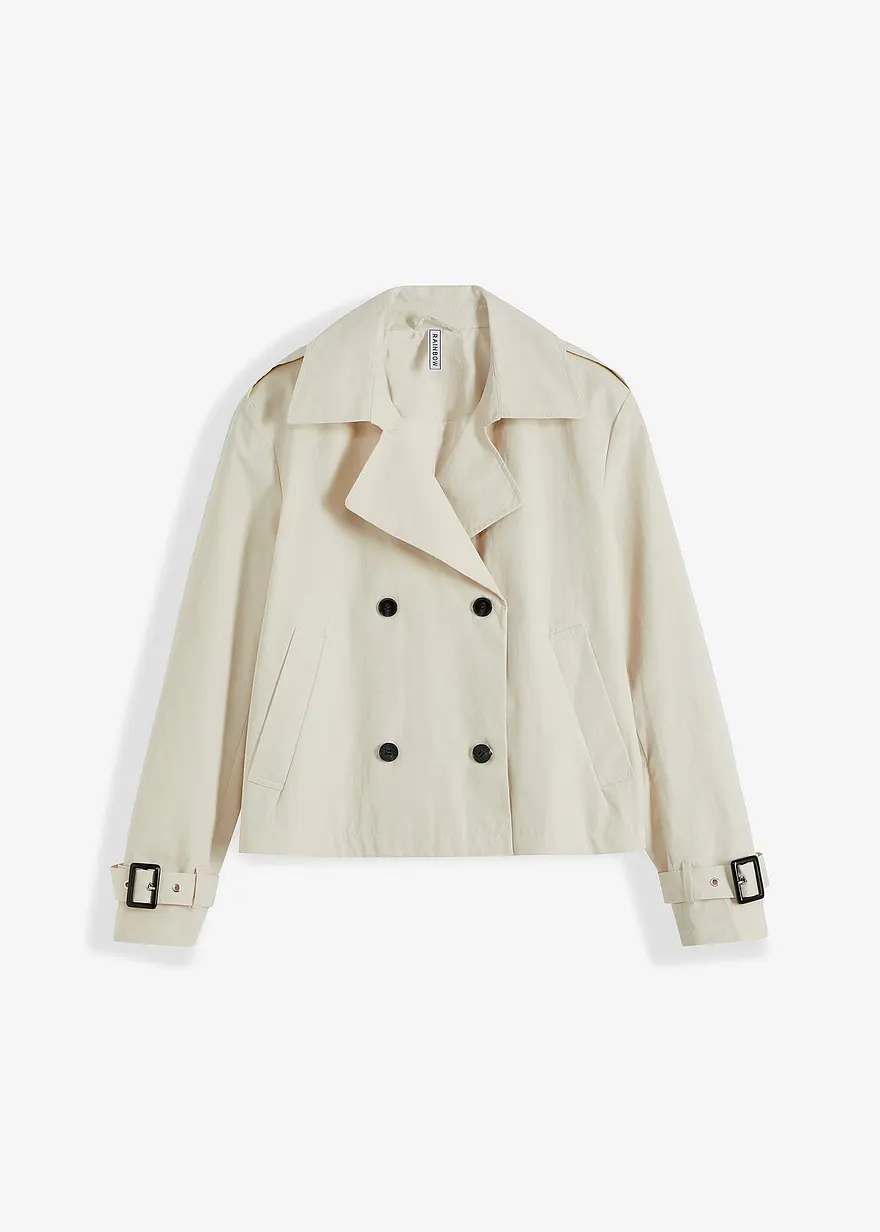 Trenchjacke in beige von vorne - bonprix
