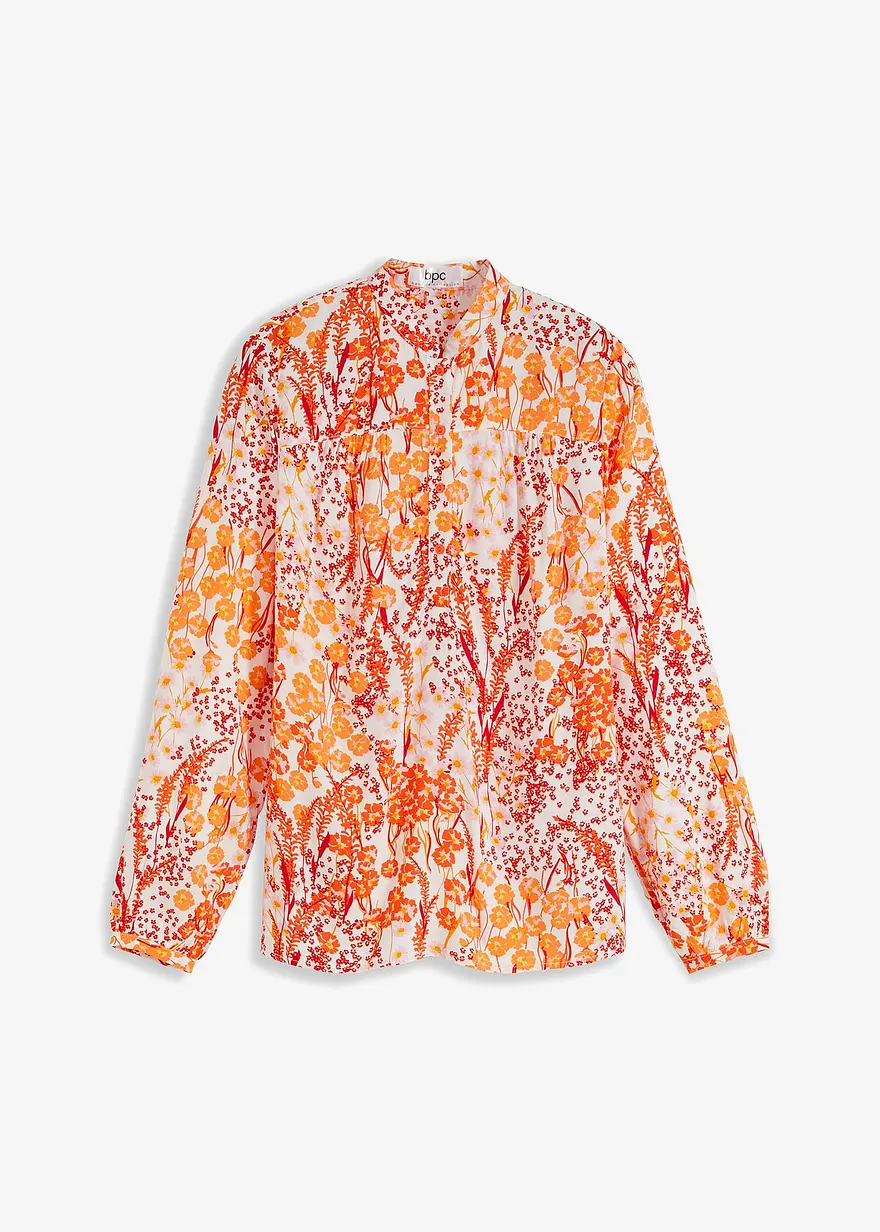 Bluse aus fließender Viskose in orange von vorne - bonprix