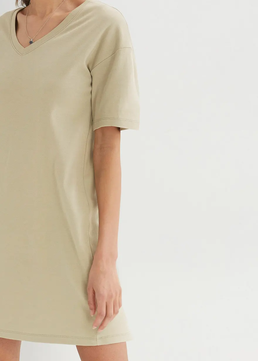 Oversize-Kleid mit aus reiner Baumwolle (2er Pack) in blau (Detailaufnahme) - bonprix