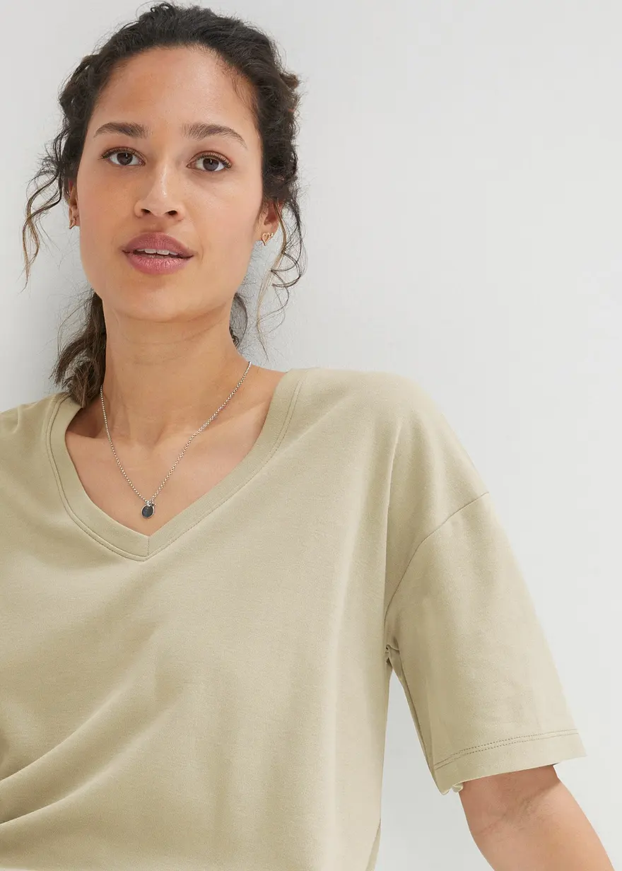 Oversize-Kleid mit aus reiner Baumwolle (2er Pack) in blau (Detailaufnahme) - bonprix