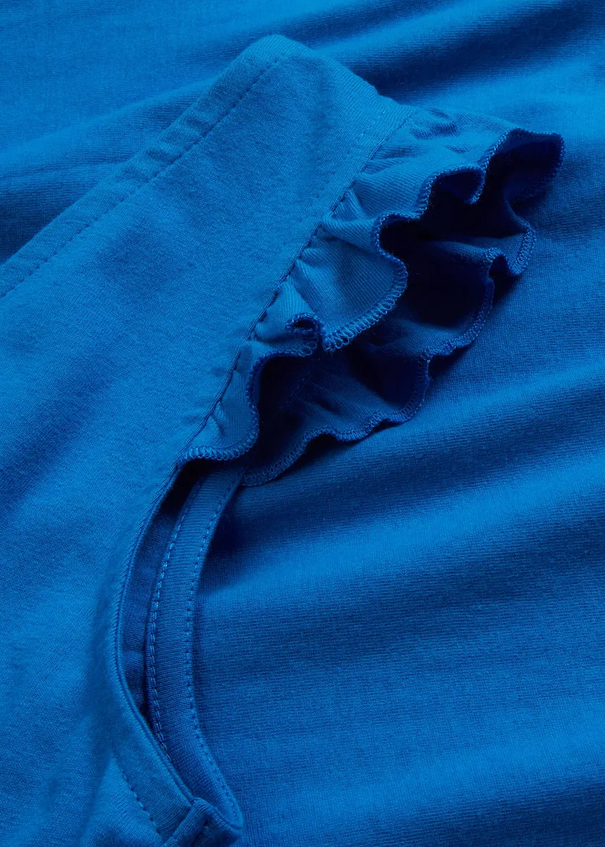 Top aus reiner Bio-Baumwolle in blau - bonprix