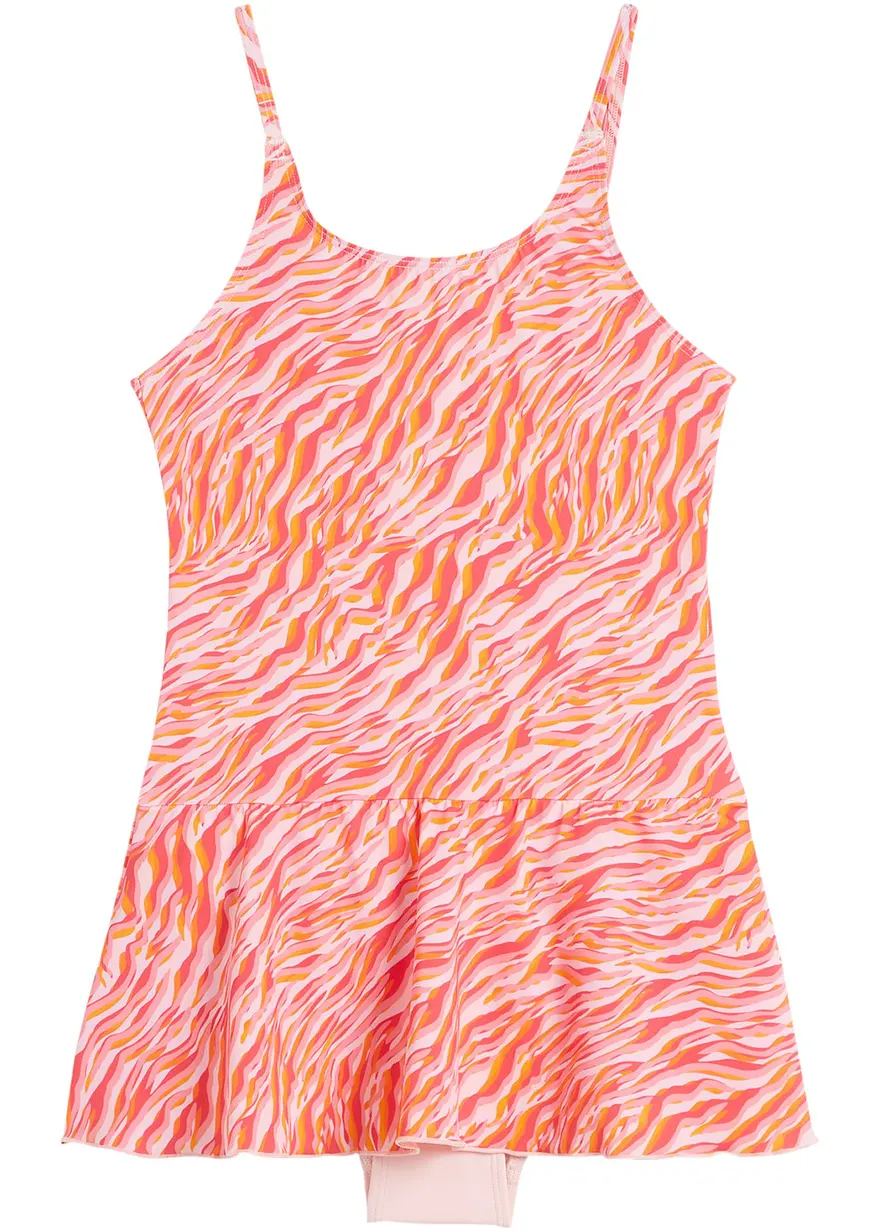 Mädchen Badeanzug in pink von vorne - bpc bonprix collection