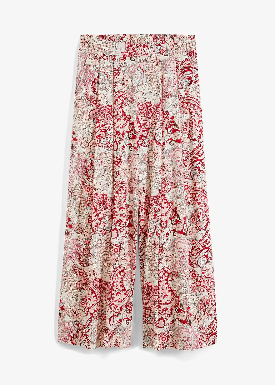 Palazzo-Hose in weiß von vorne - bonprix