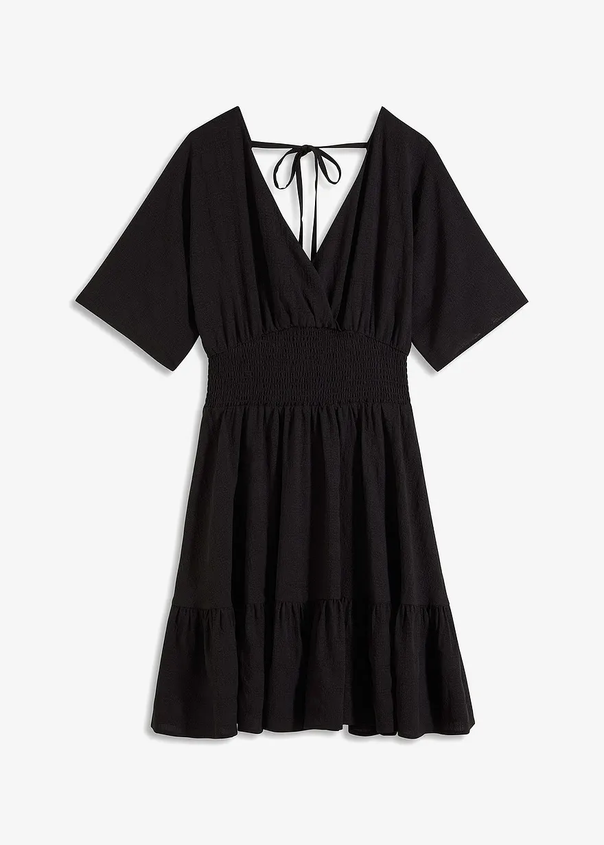 Minikleid in schwarz von vorne - bonprix