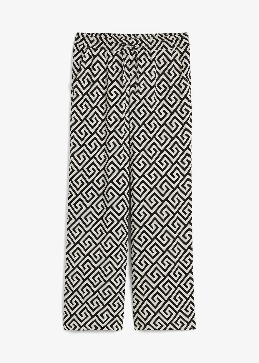 Marlenehose in schwarz von vorne - bonprix