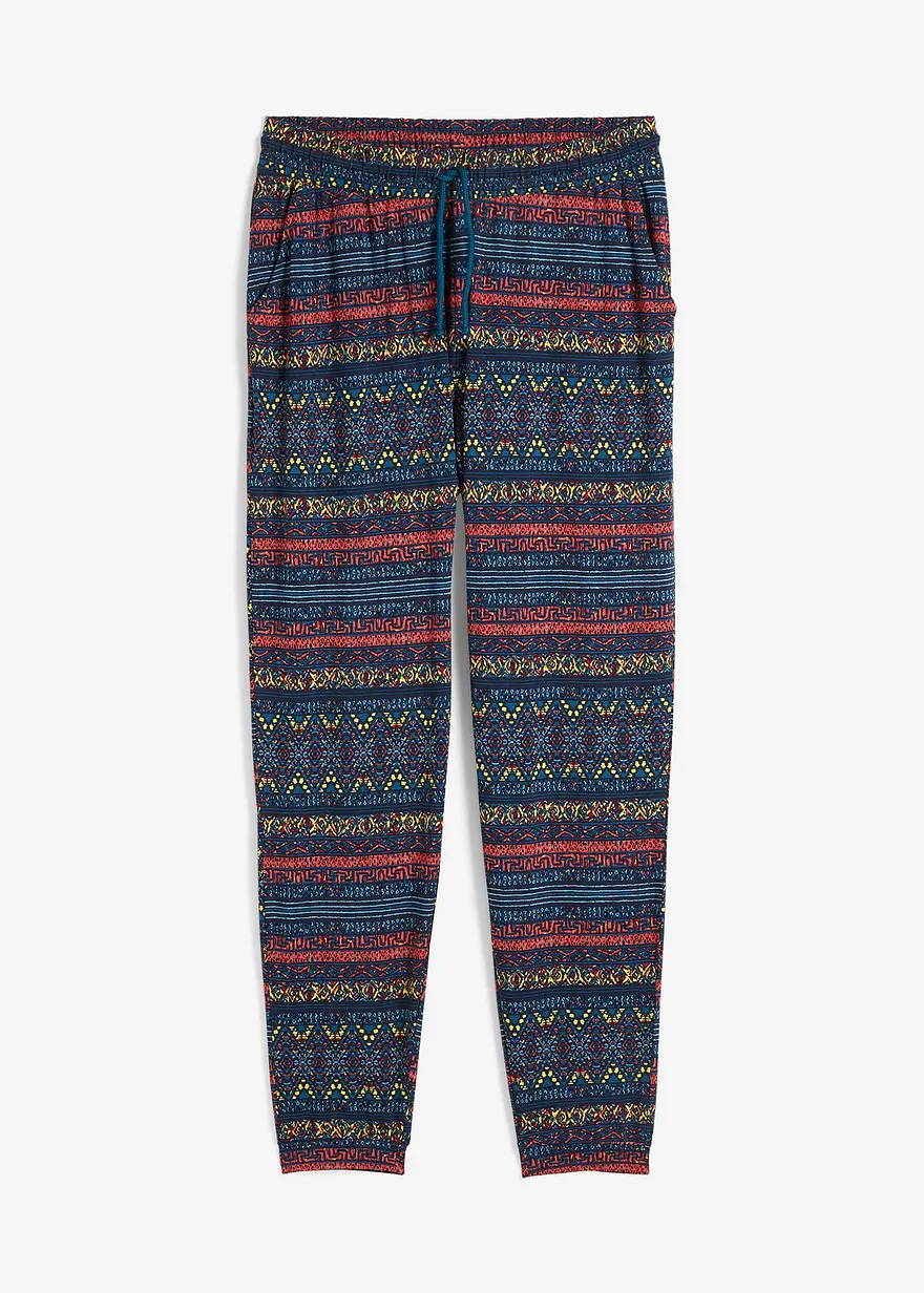 Jersey-Hose aus softer Viskose-Mischung in petrol von vorne - bonprix