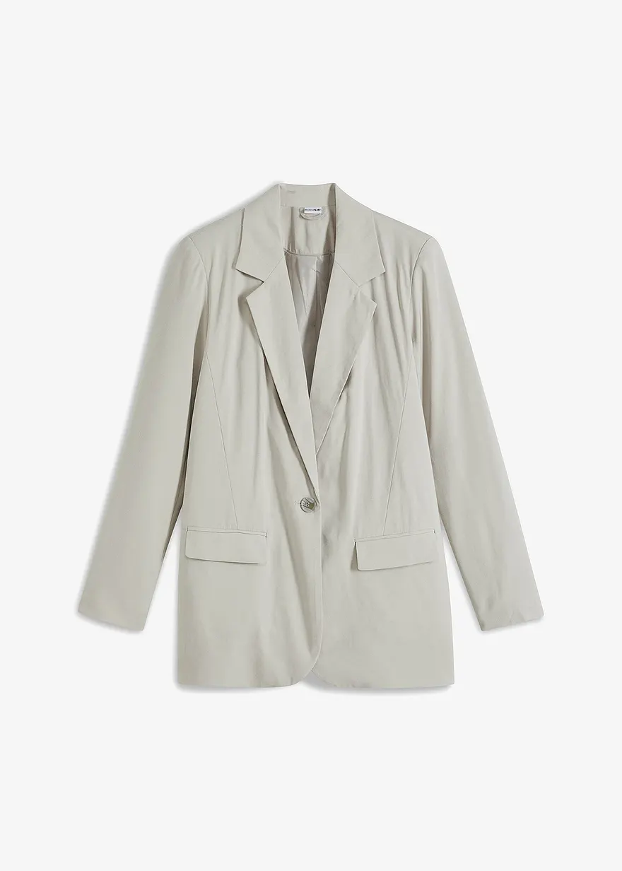 Blazer in beige von vorne - bonprix