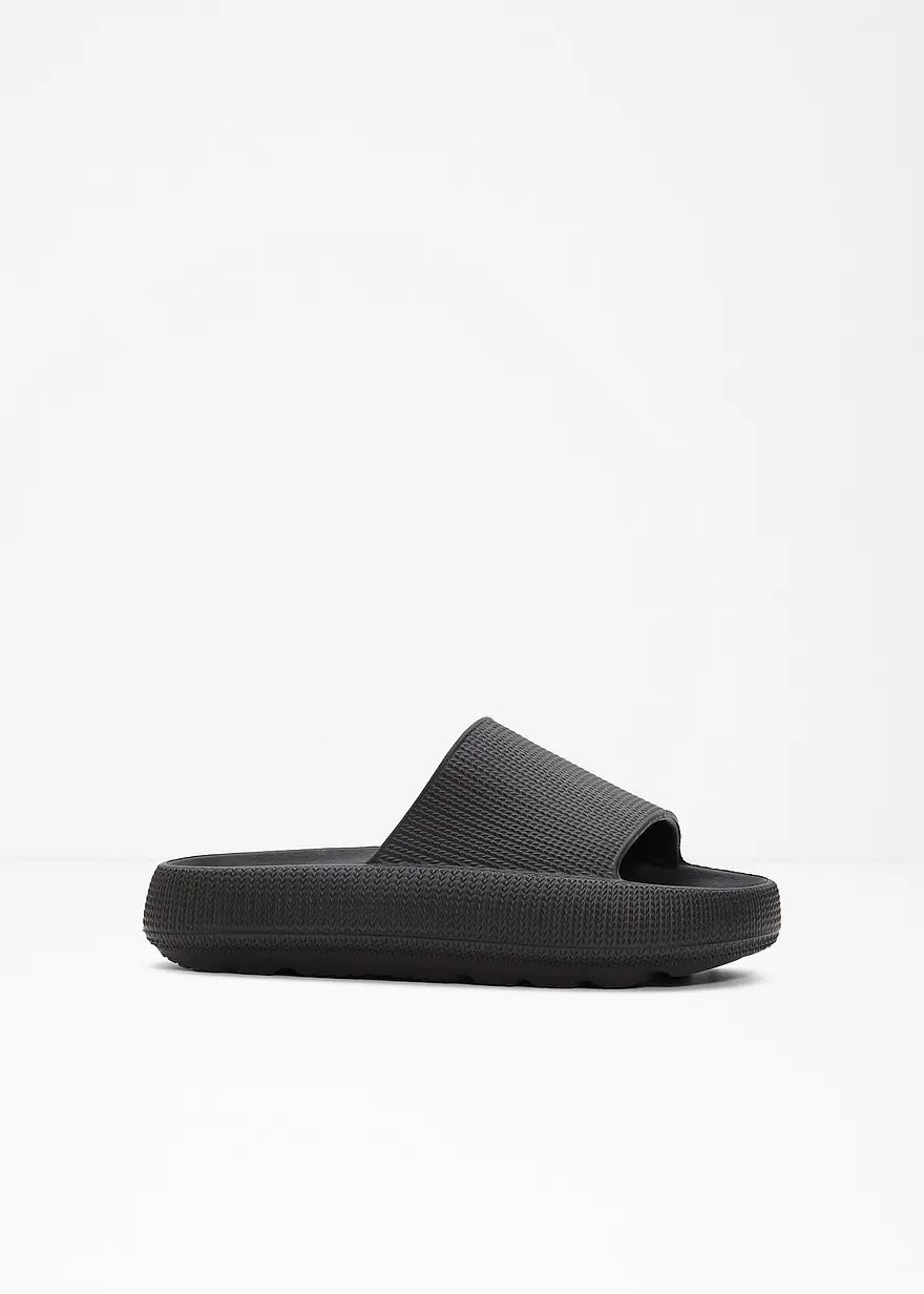 Pantolette in schwarz von vorne - bonprix