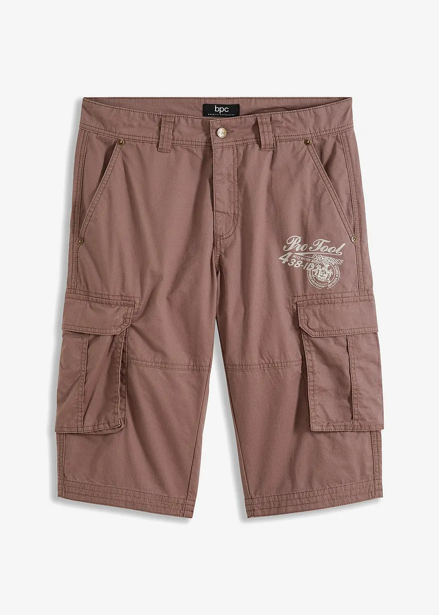Long-Bermuda, Regular Fit in braun von vorne - bonprix