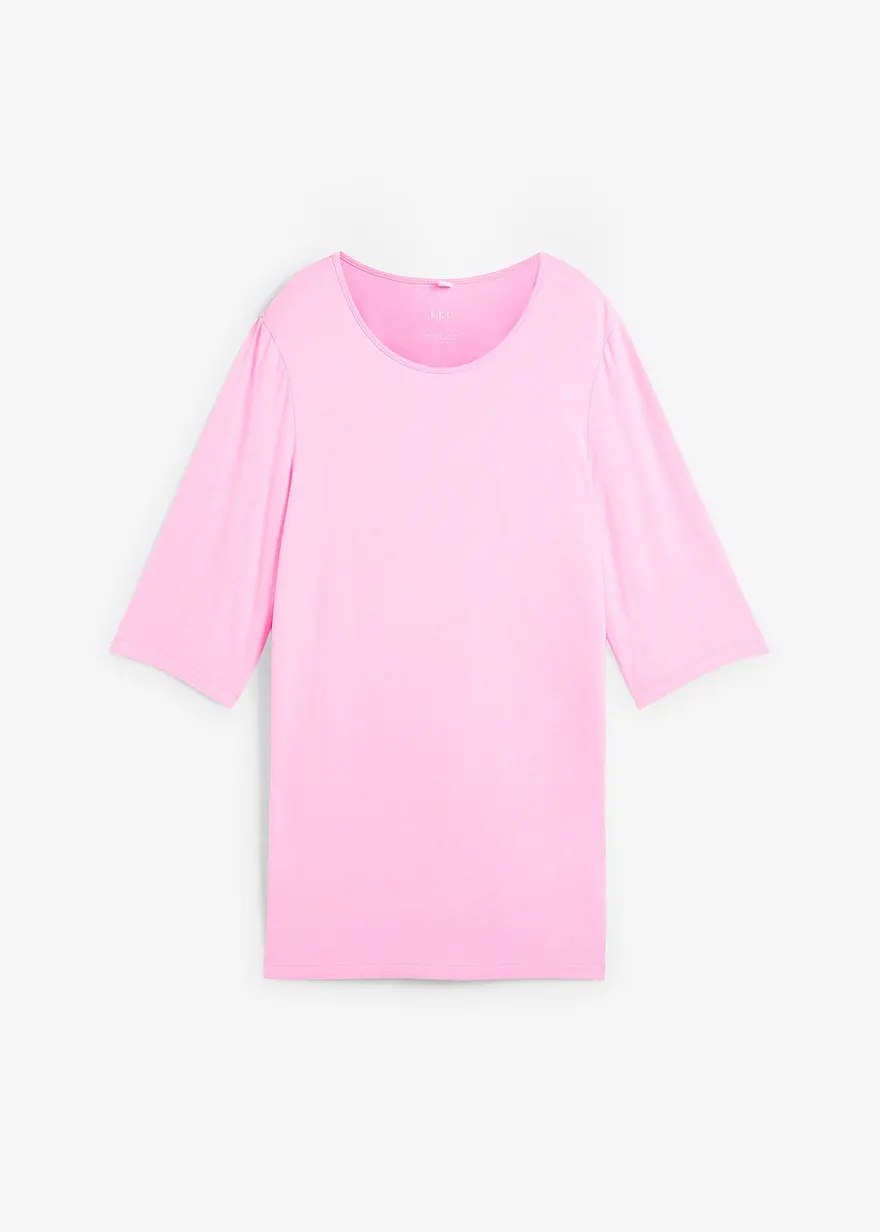 Funktions-Longshirt mit Schlitz, schnelltrocknend in rosa von vorne - bonprix
