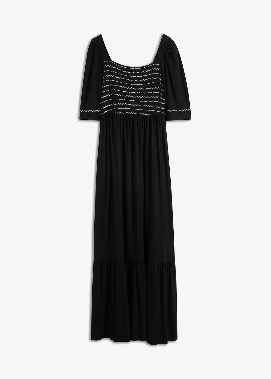 Maxikleid in schwarz von vorne - bonprix