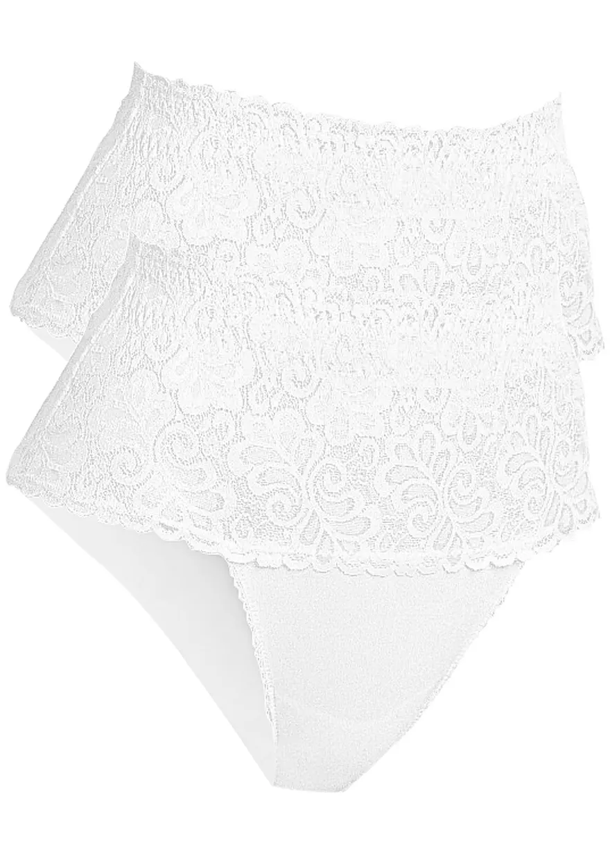 Shape Slip mit starker Formkraft (2er Pack) in weiß von vorne - bonprix