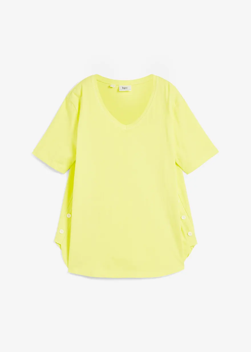 Weites T-Shirt aus Bio-Baumwolle in grün von vorne - bonprix