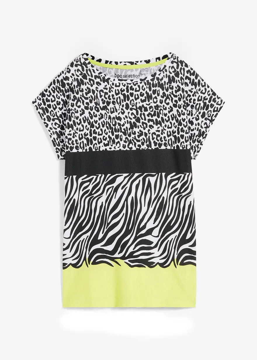 Shirt aus softem Viskose-Mix in schwarz von vorne - bonprix