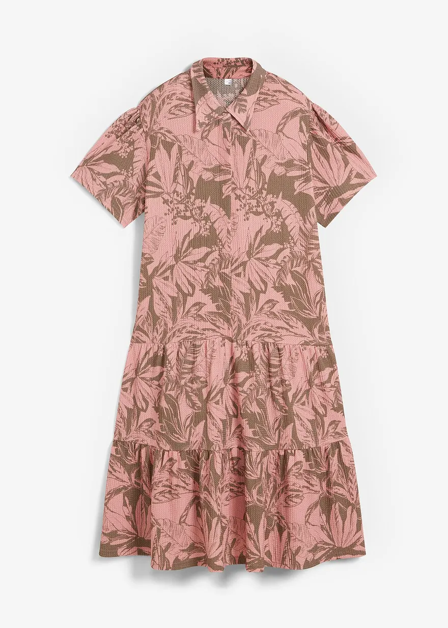 Polo -Shirtkleid in grün von vorne - bonprix