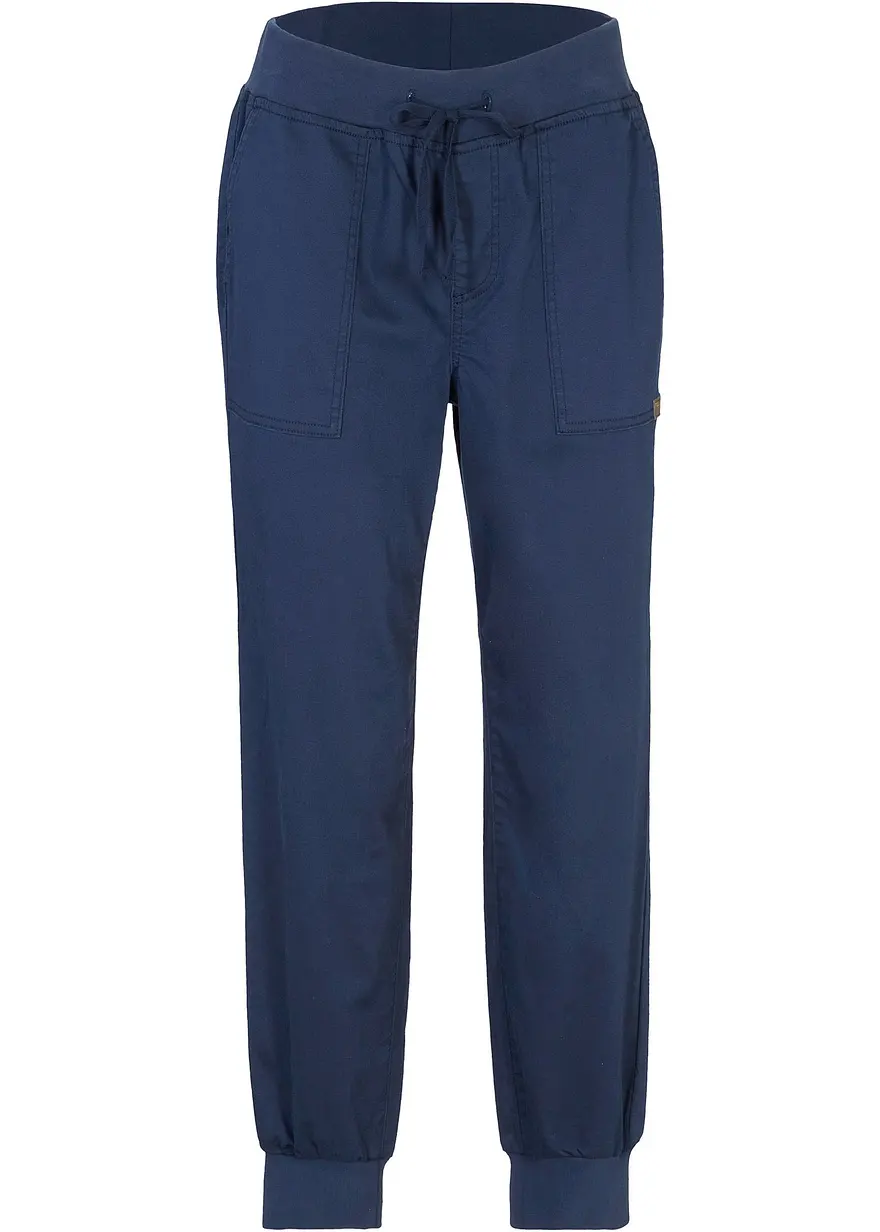 Twillhose mit Bequembund in blau von vorne - bonprix