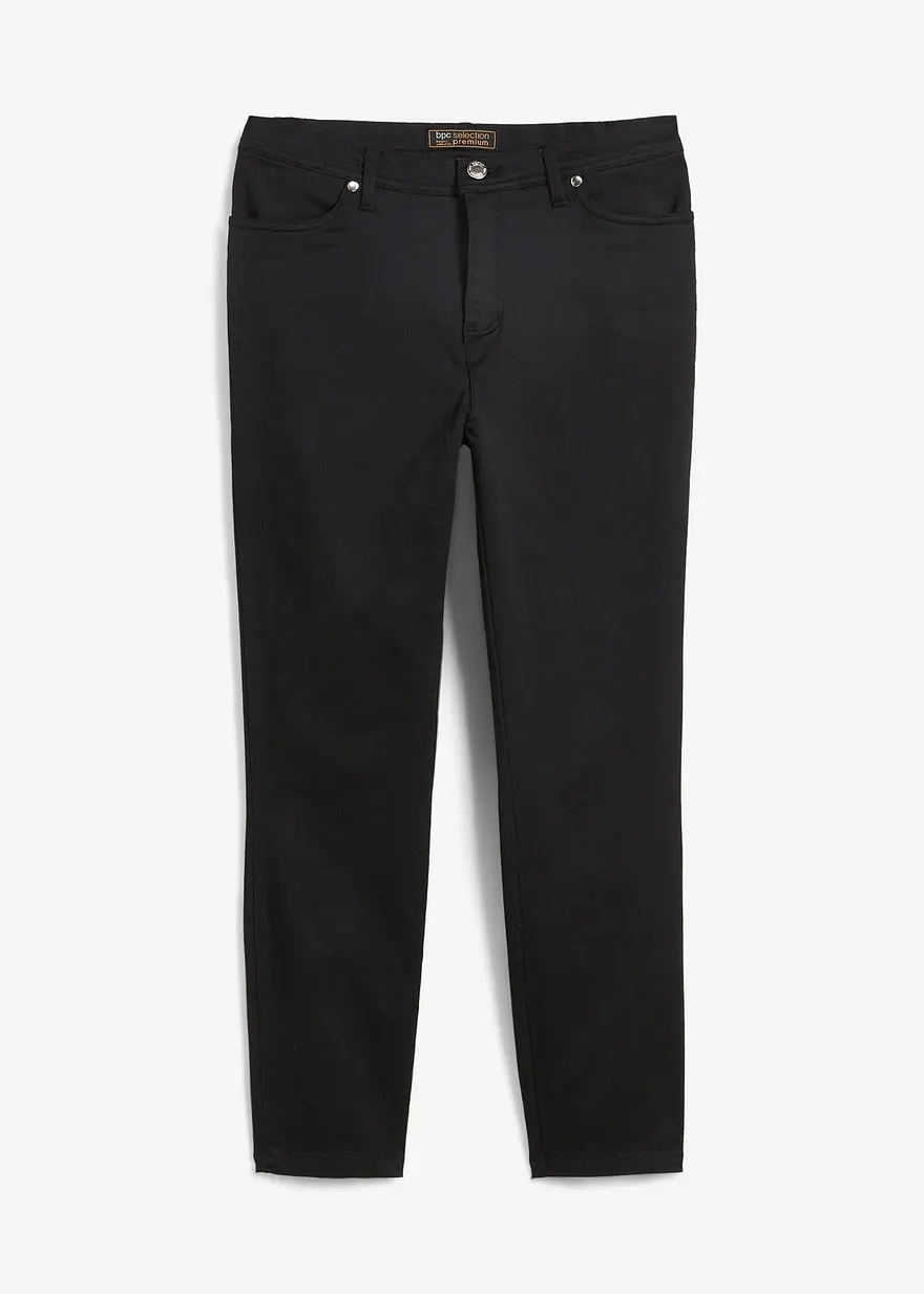 Komfort-Stretchhose in schwarz von vorne - bonprix