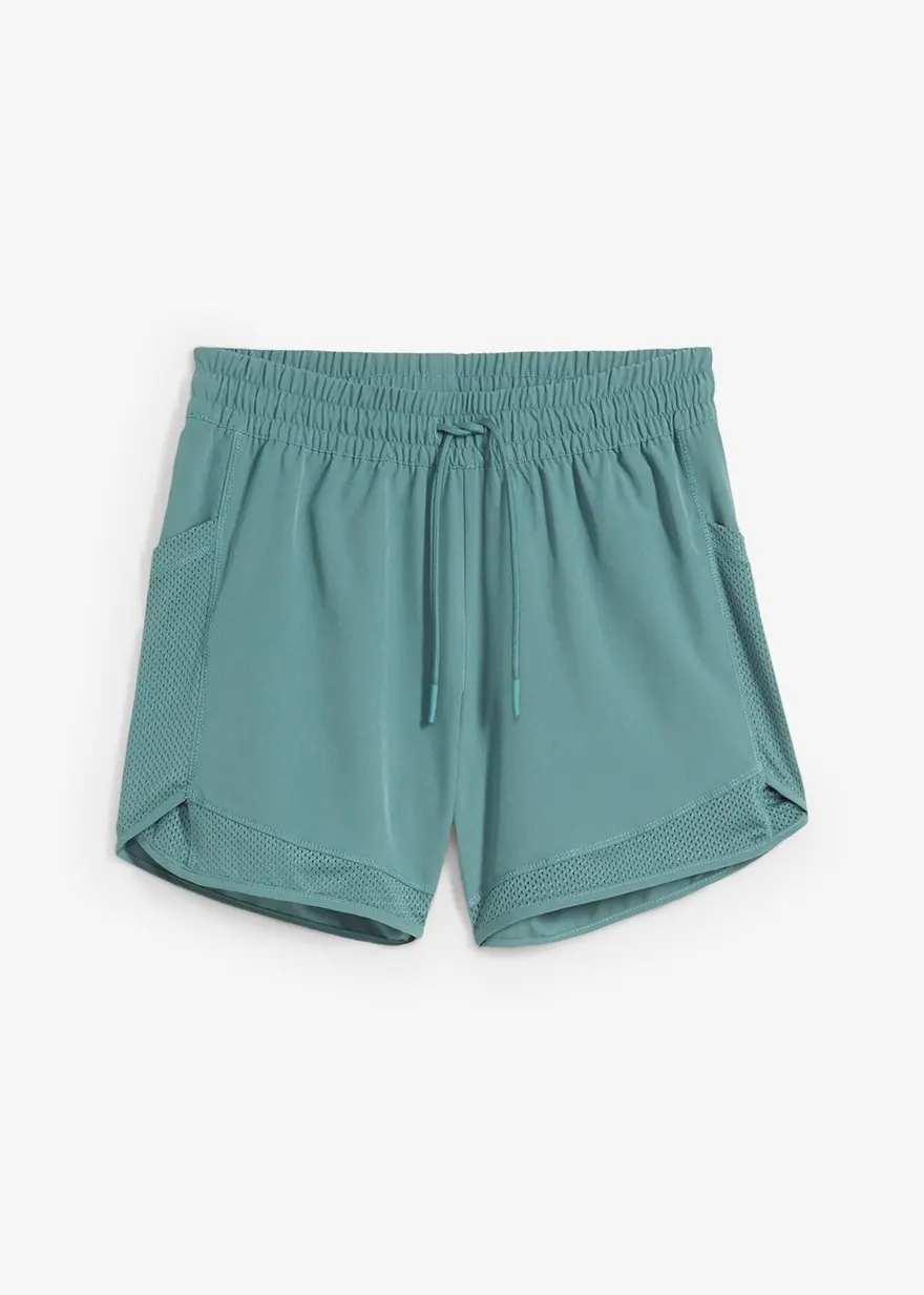 Funktions-Shorts mit Handytasche in grün von vorne - bonprix
