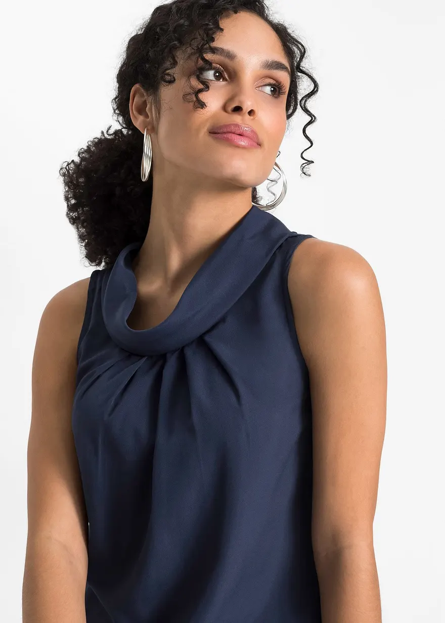 Blusentop in blau (Detailaufnahme) - bonprix