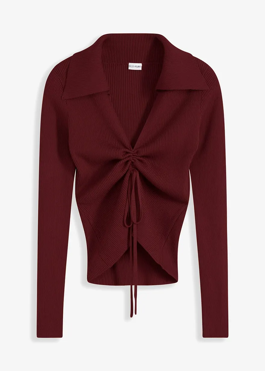 Pullover in rot von vorne - bonprix