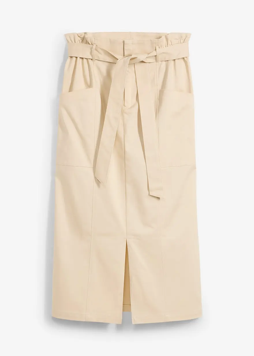 Cargorock in beige von vorne - bonprix