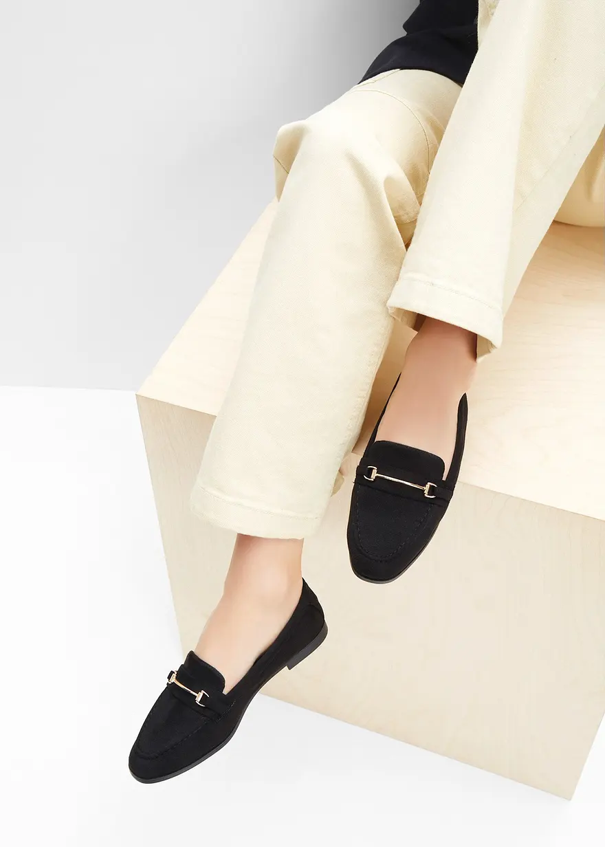 Komfort Loafer in schwarz - bonprix