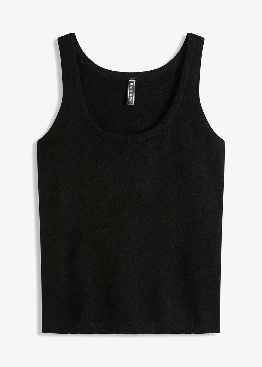 Stricktop in schwarz von vorne - bonprix