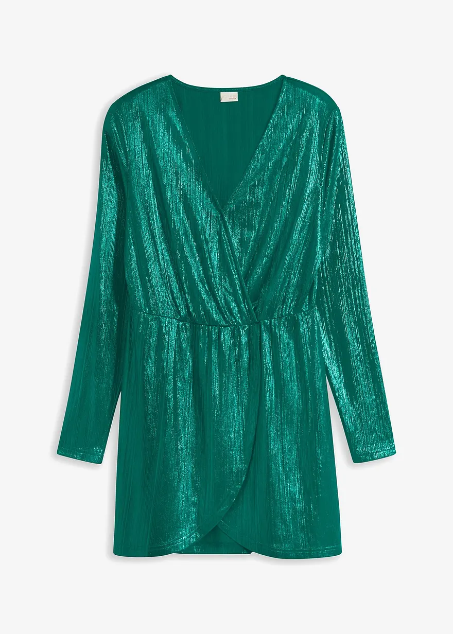 Figurbetontes Minikleid in grün von vorne - bonprix