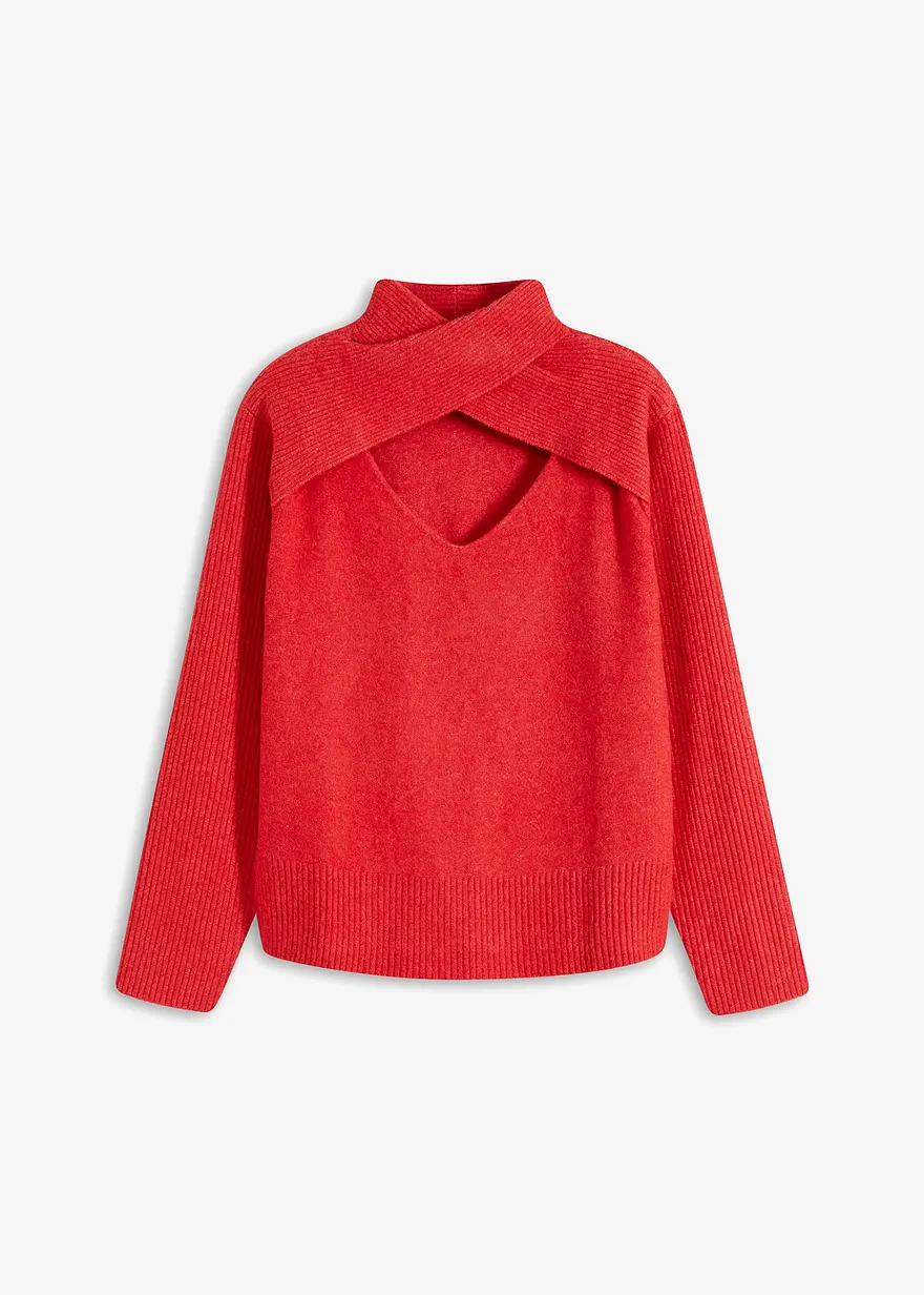 Pullover in rot von vorne - bonprix