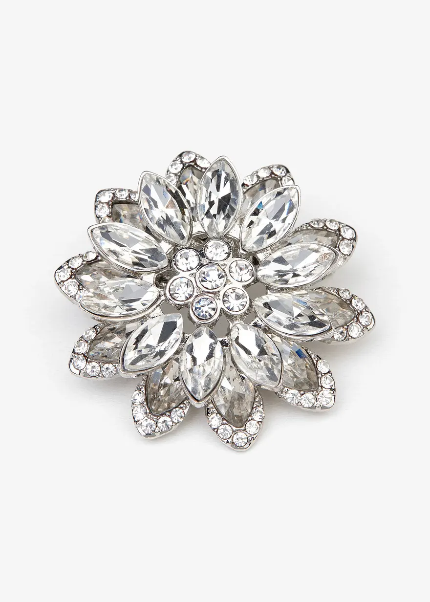 Brosche in silber von vorne - bonprix