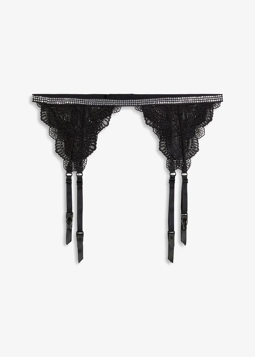 Strapsgürtel in schwarz von vorne - bonprix
