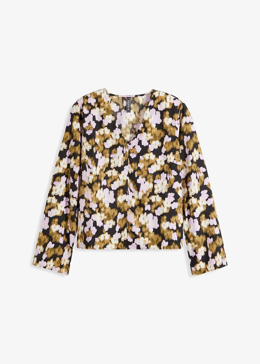 Bluse in schwarz von vorne - bonprix