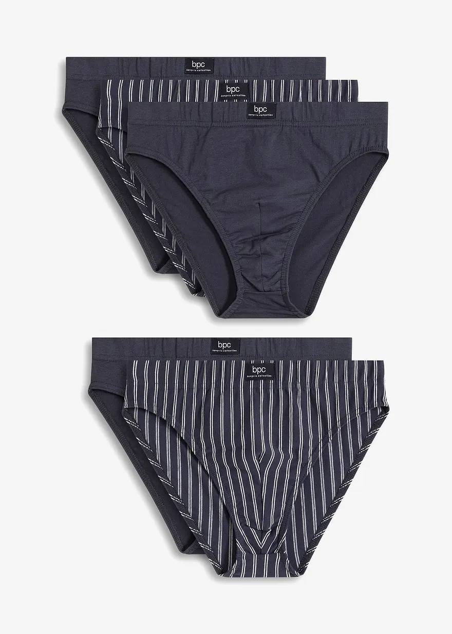 Slip (5er Pack) in blau von vorne - bonprix