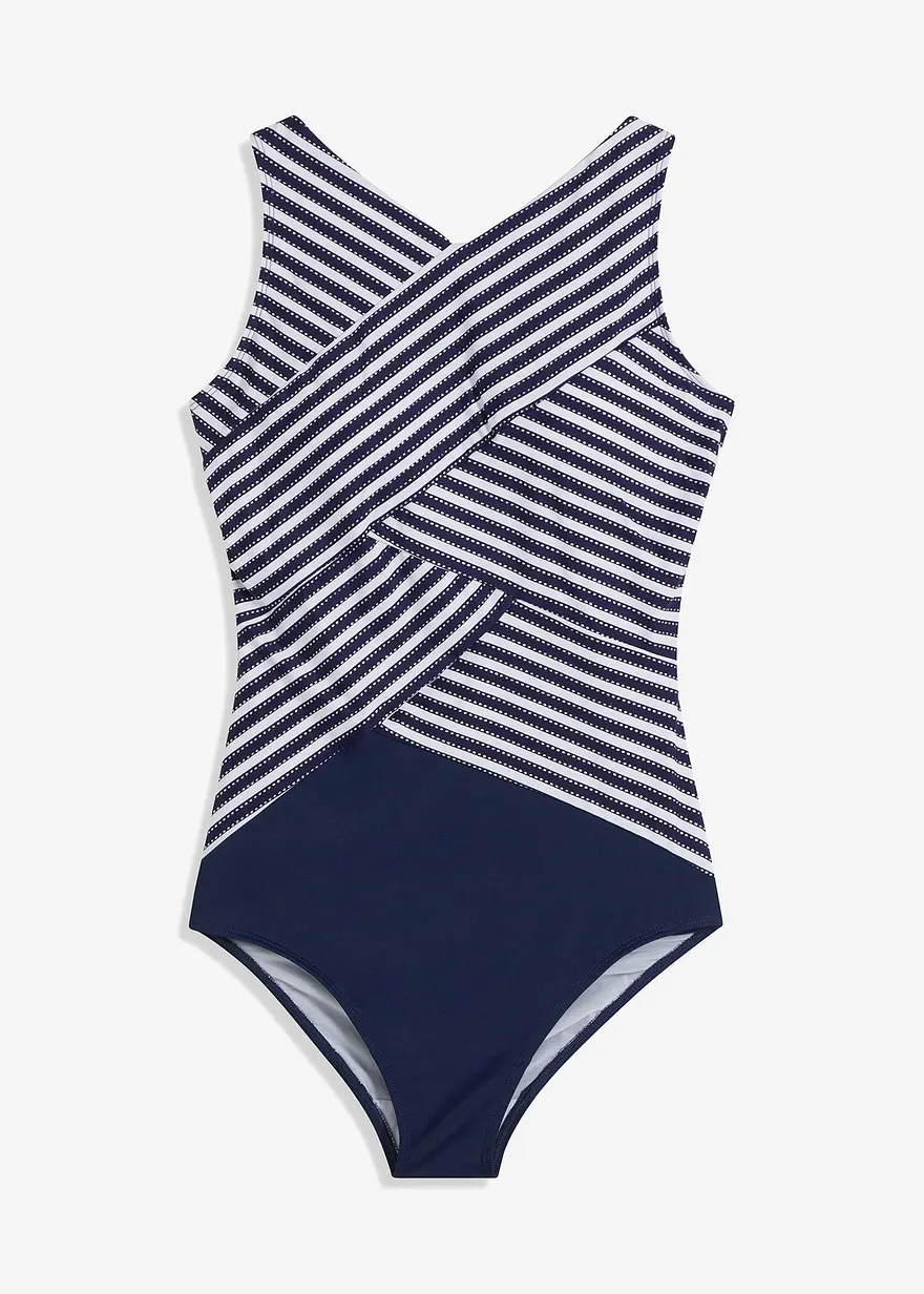 Shape Badeanzug mittlere Formkraft in blau von vorne - bonprix